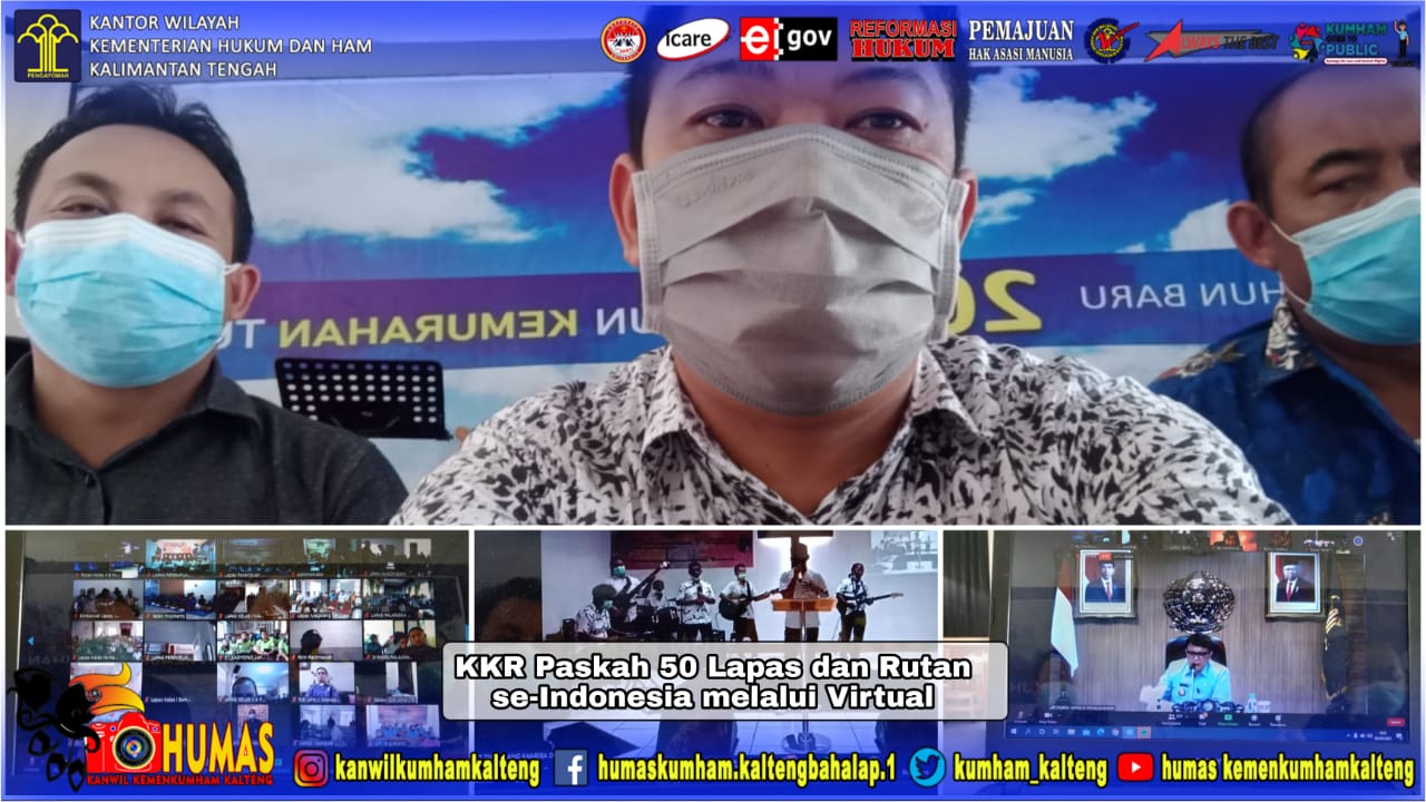 Rutan Palangka Raya Ikuti KKR Paskah 50 Lapas dan Rutan se-Indonesia