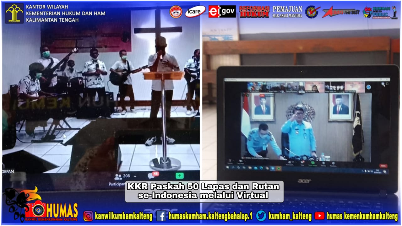 Rutan Palangka Raya Ikuti KKR Paskah 50 Lapas dan Rutan se-Indonesia