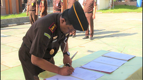 Kejari Barsel Canangkan Zona Integritas Menuju WBK dan WBBM 