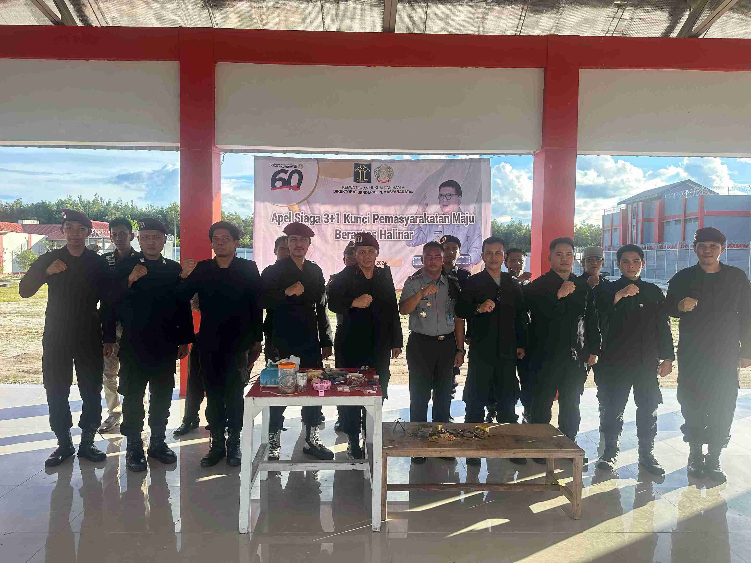 Hari Bhakti Pemasyarakatan ke-60, Lapas Palangka Raya Gelar Apel Siaga dan Razia Kamar Hunian