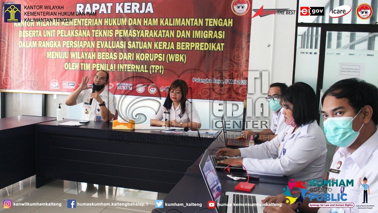 Teleconference Monitoring dan Evaluasi Kesiapan Data Dukung WBK/WBBM Satuan Kerja di Lingkungan Kanwil Kemenkumham