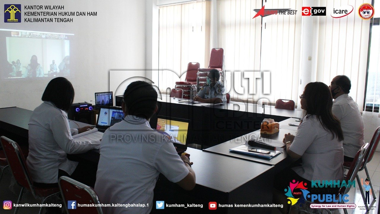 Teleconference Monitoring dan Evaluasi Kesiapan Data Dukung WBK/WBBM Satuan Kerja di Lingkungan Kanwil Kemenkumham