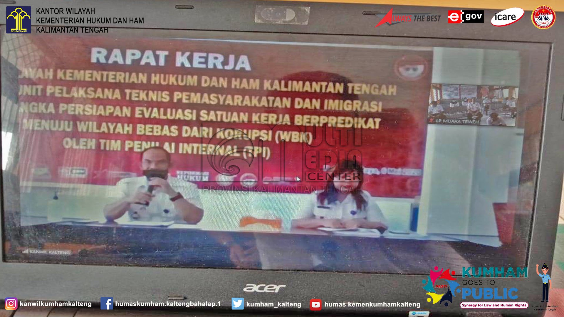 Tim ZI Lapas Muara Teweh Ikuti Rapat Kerja Persiapan Evaluasi Satuan Kerja Berpredikat Menuju Wilayah Bebas dari Korupsi (WBK)