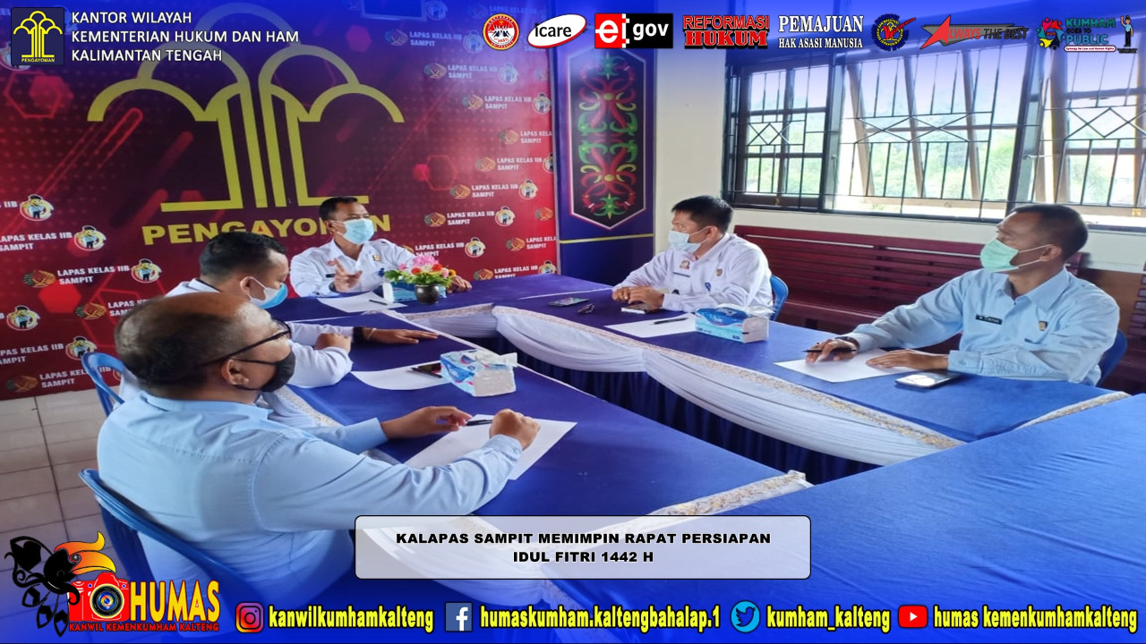 Kalapas Sampit Gelar Rapat Persiapan Idul Fitri 1442 H