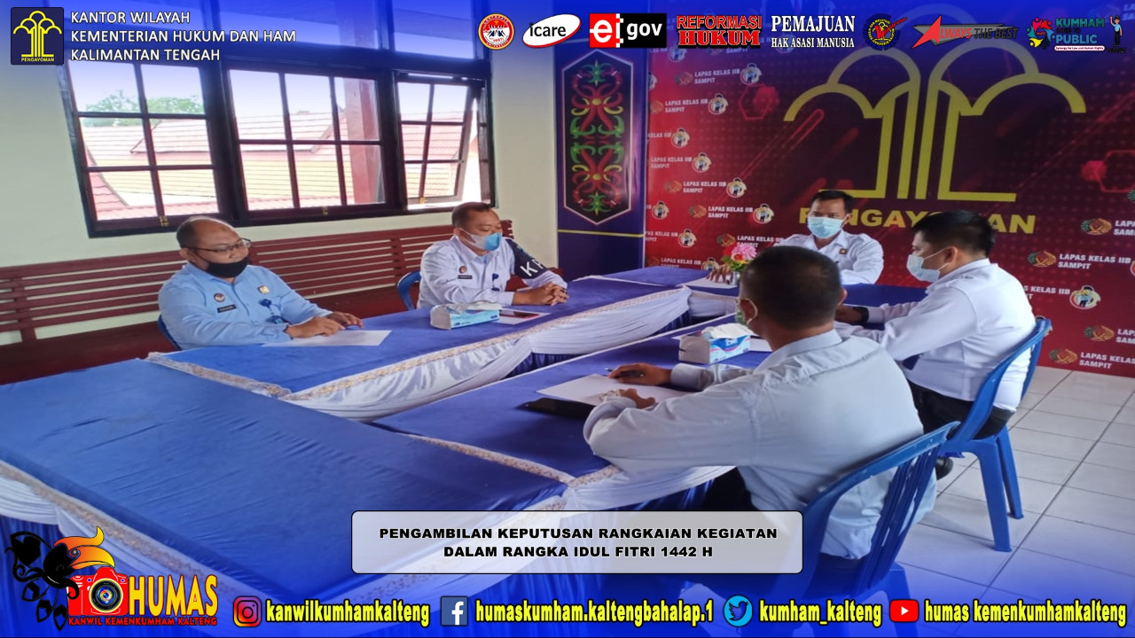 Kalapas Sampit Gelar Rapat Persiapan Idul Fitri 1442 H