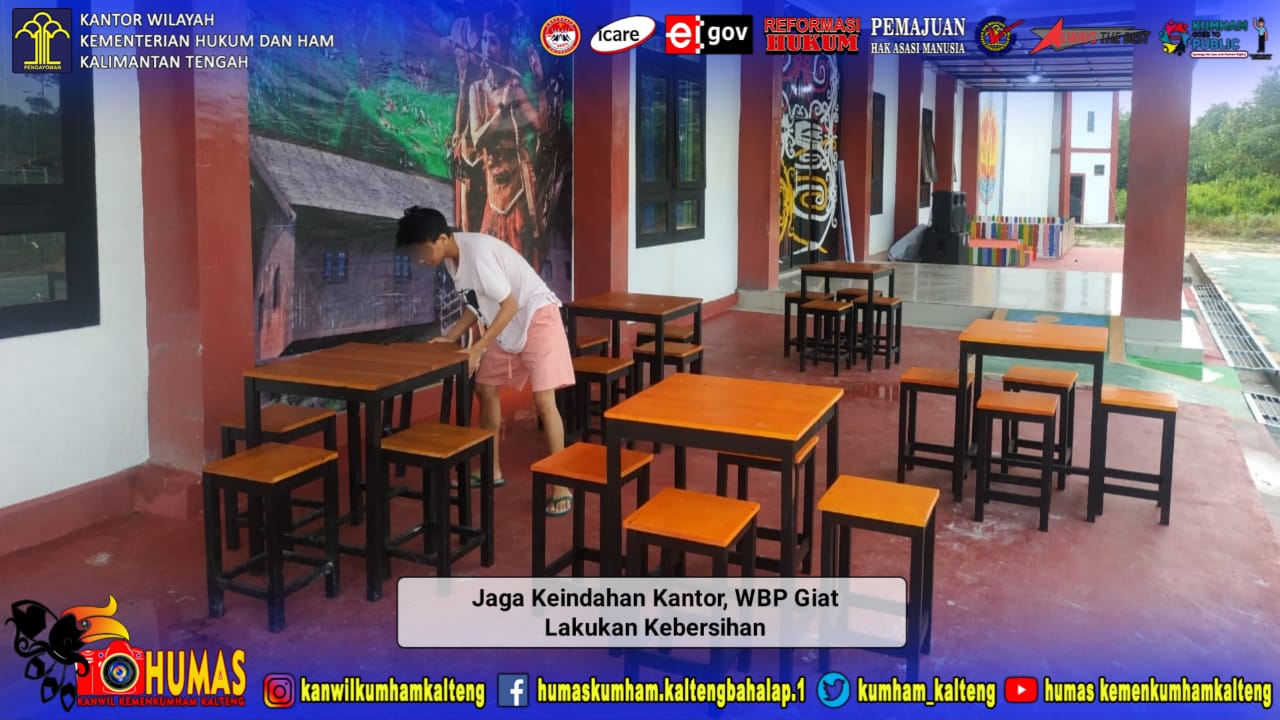 Jaga Keindahan Kantor, WBP Giat lakukan Kebersihan