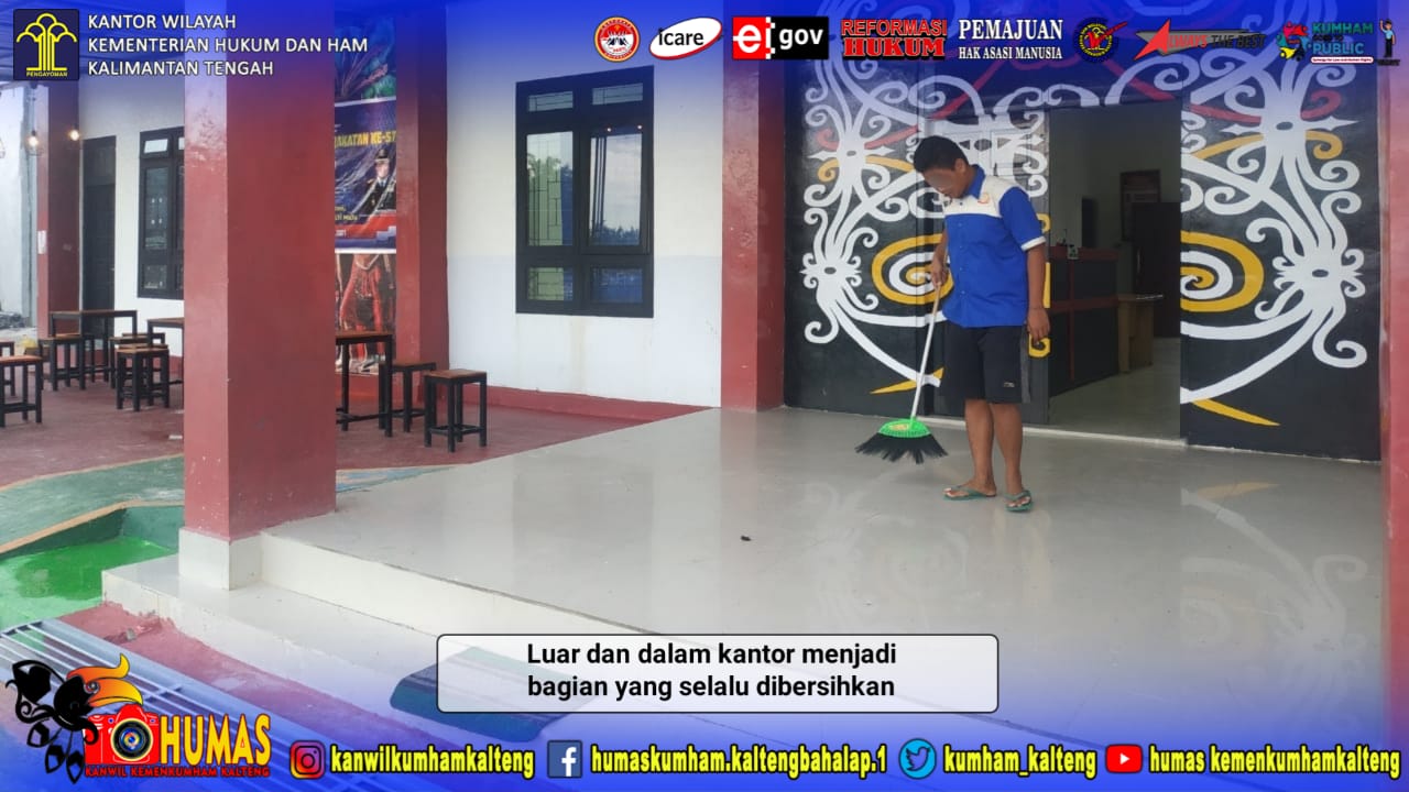 Jaga Keindahan Kantor, WBP Giat lakukan Kebersihan
