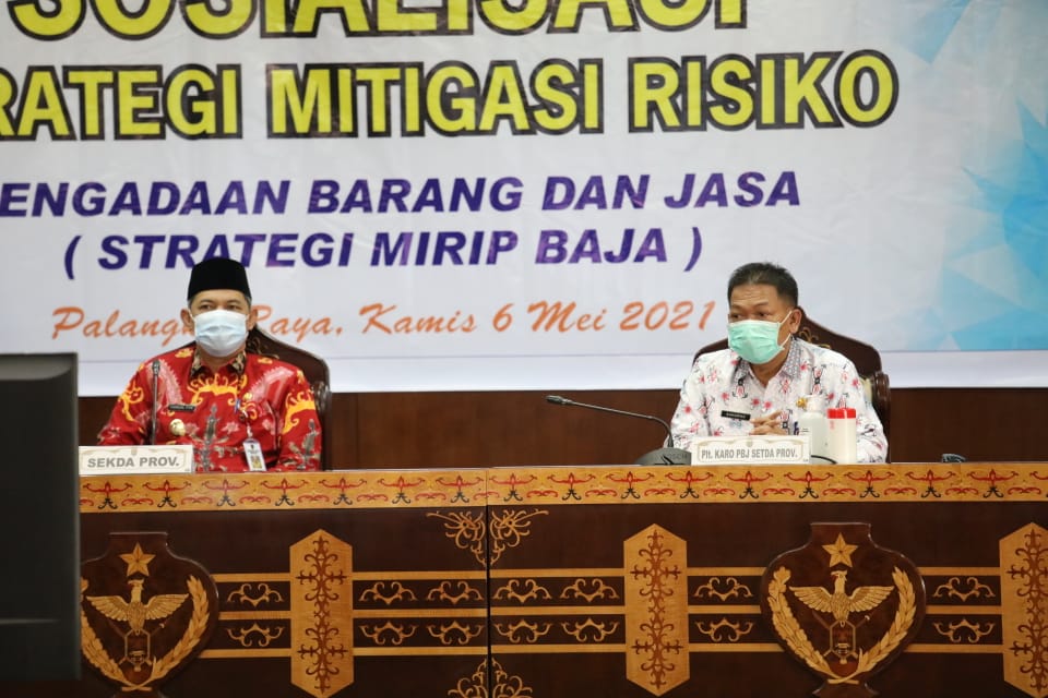 Sekda Kalteng Buka Sosialisasi Strategi Mitigasi Risiko Pengadaan Barang dan Jasa 