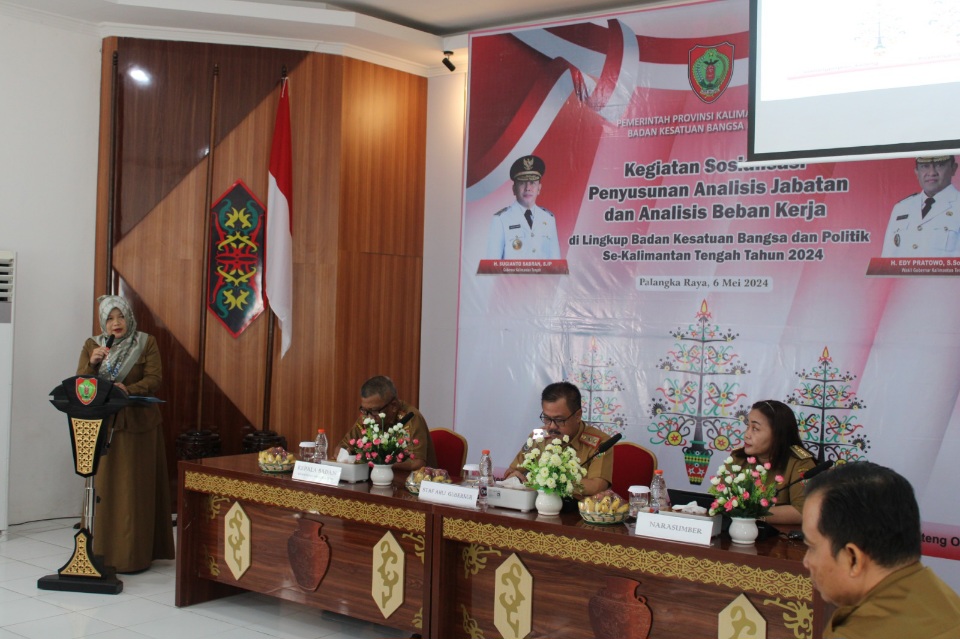 Badan Kesbangpol Gelar Sosialisasi Penyusunan Anjab dan ABK Lingkup Badan Kesbangpol se - Kalteng Tahun 2024 