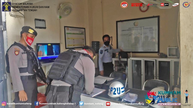 Siaga Gangguan Kamtib, Sat Sabhara Polda Kalteng Sambangi Lapas Palangka Raya