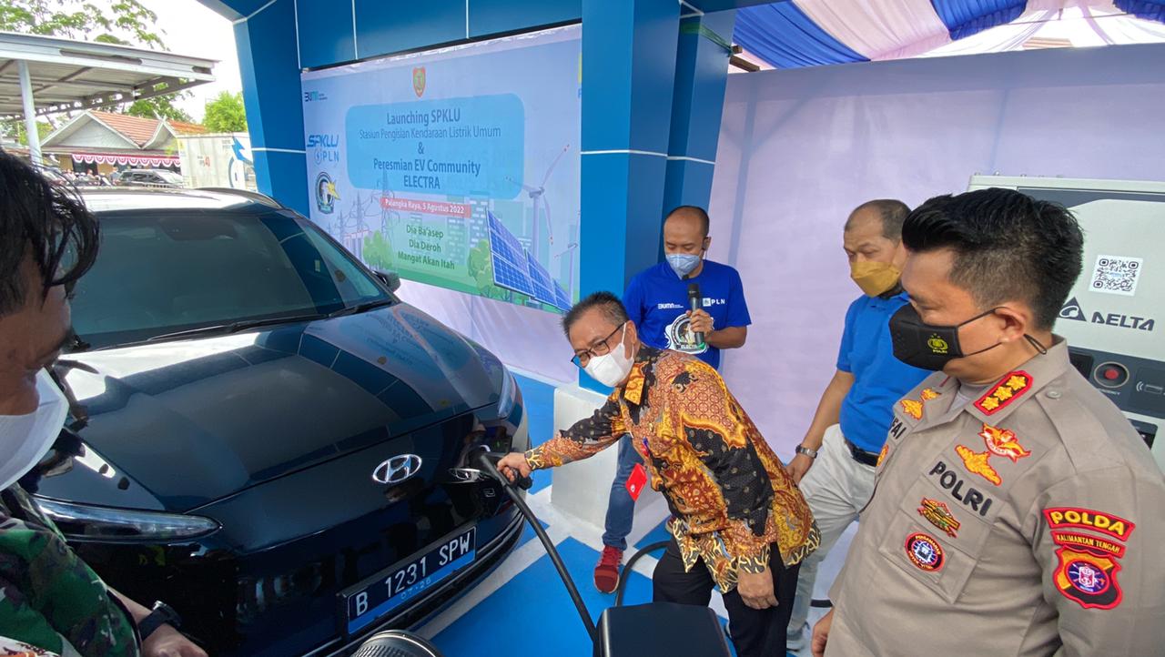 Pemprov Apresiasi Stasiun Pengisian Kendaraan Listrik Umum (SPKLU) pertama di Kalteng