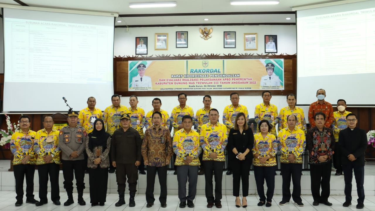 Pemkab Gumas Gelar Rakordal dan Evaluasi Realisasi APBD Triwulan III Tahun 2022