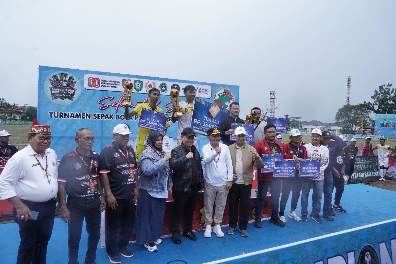 Gubernur Kalteng Resmi Tutup Gubernur Cup Zona Barat Tahun 2025