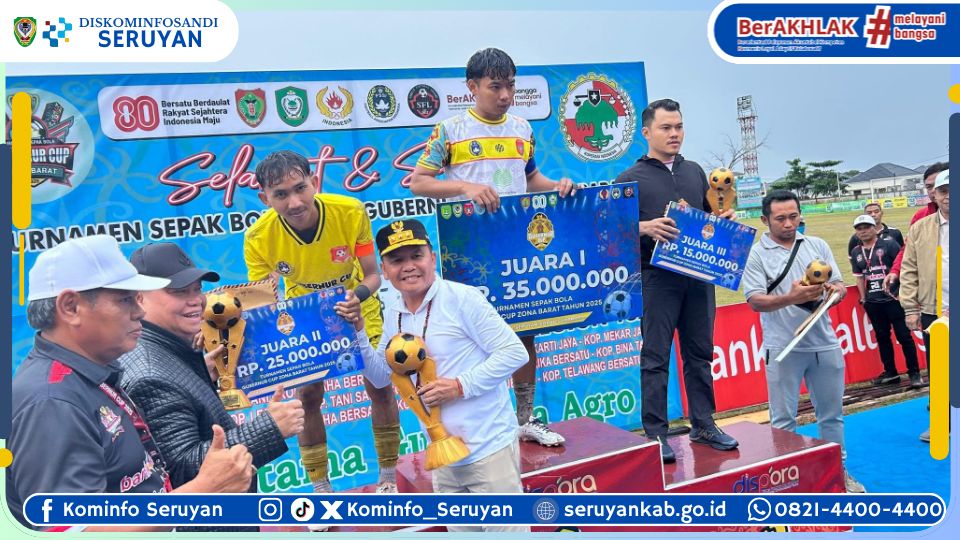 Persera Seruyan Raih Runner Up Gubernur Cup Zona Barat 2025, Wabup Supian Apresiasi Perjuangan Tim