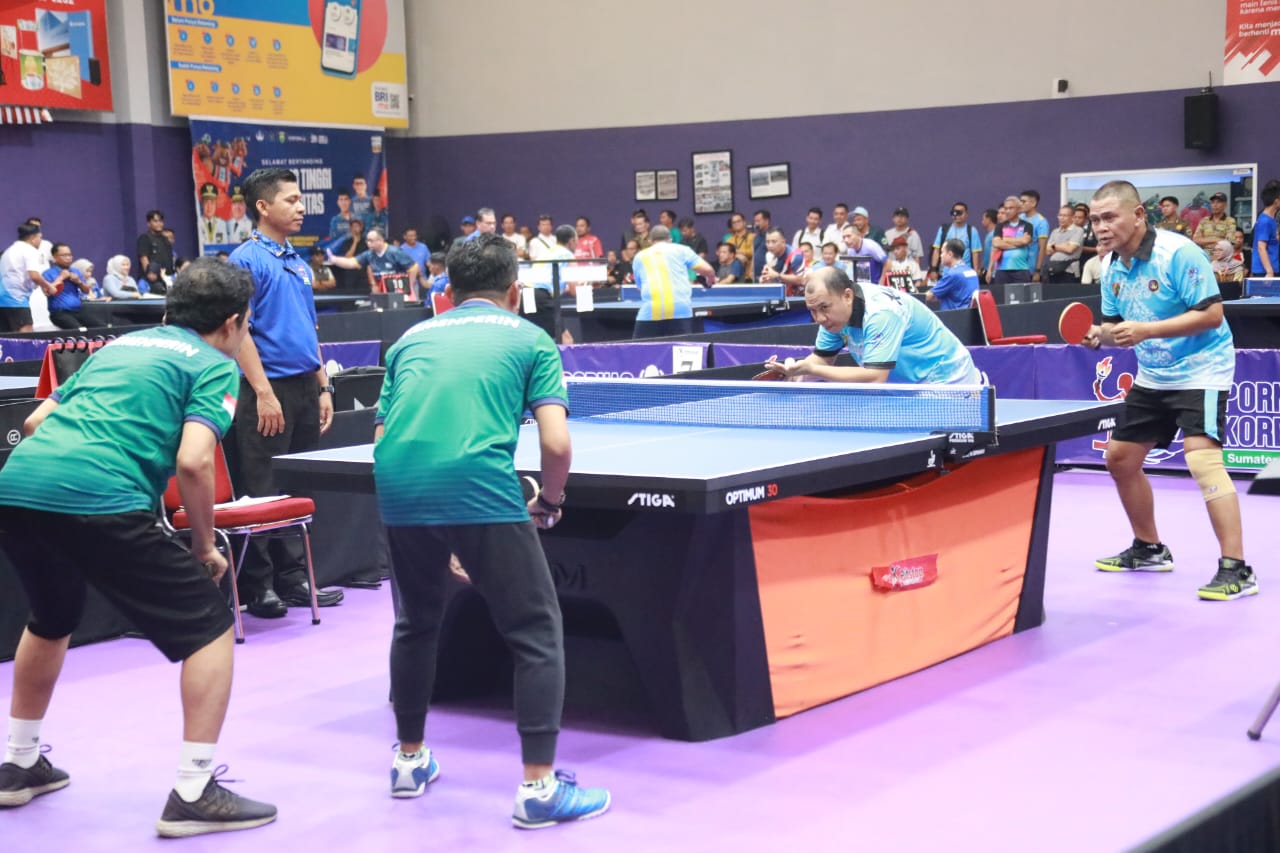 Optimis Juara, Tim Tenis Meja Eksekutif Kalteng Lolos 16 Besar PORNAS Korpri Tahun 2025