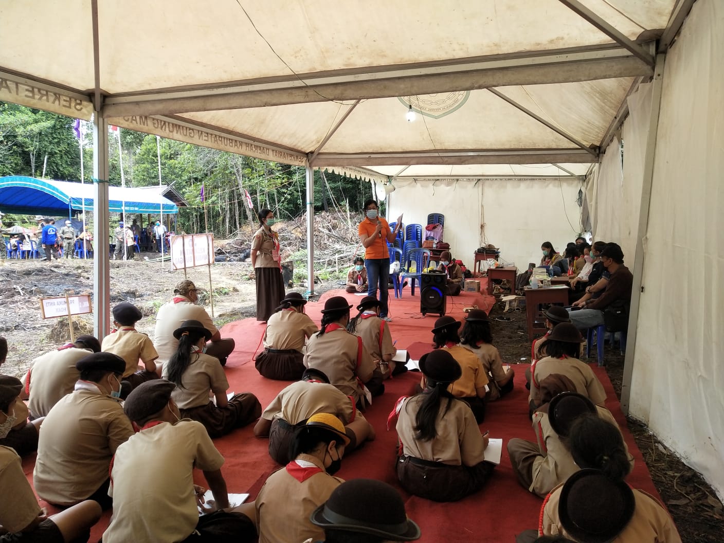 Kominfosantik Gumas Beri Edukasi Pramuka Anti Hoax pada Jambore Cabang Kwartir Cabang Gerakan Pramuka 2021