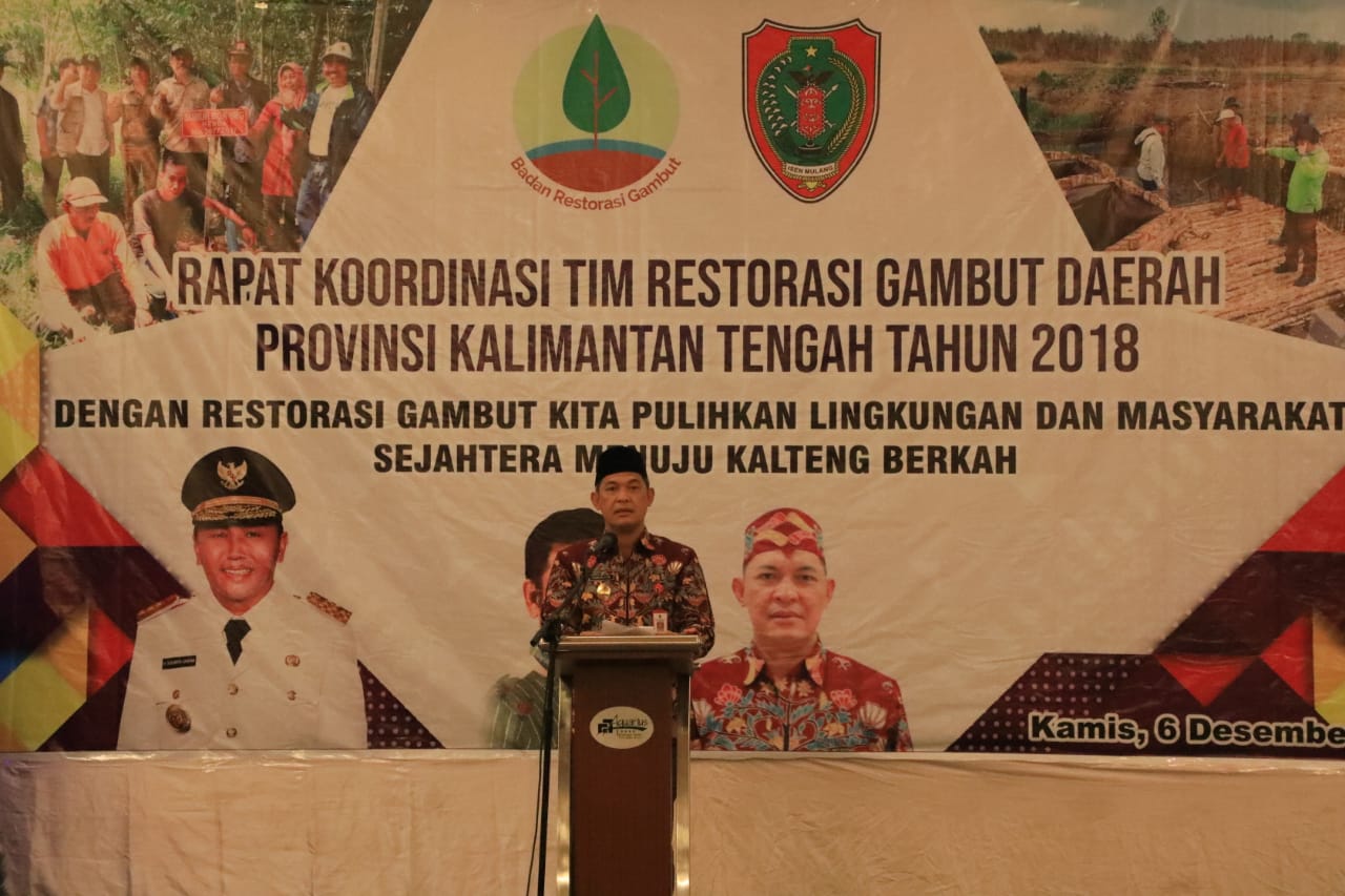 Badan Restorasi Gambut Gelar Rapat Koordinasi Tim Restorasi Gambut Daerah Tingkat Provinsi Kalimantan Tengah Tahun 2018