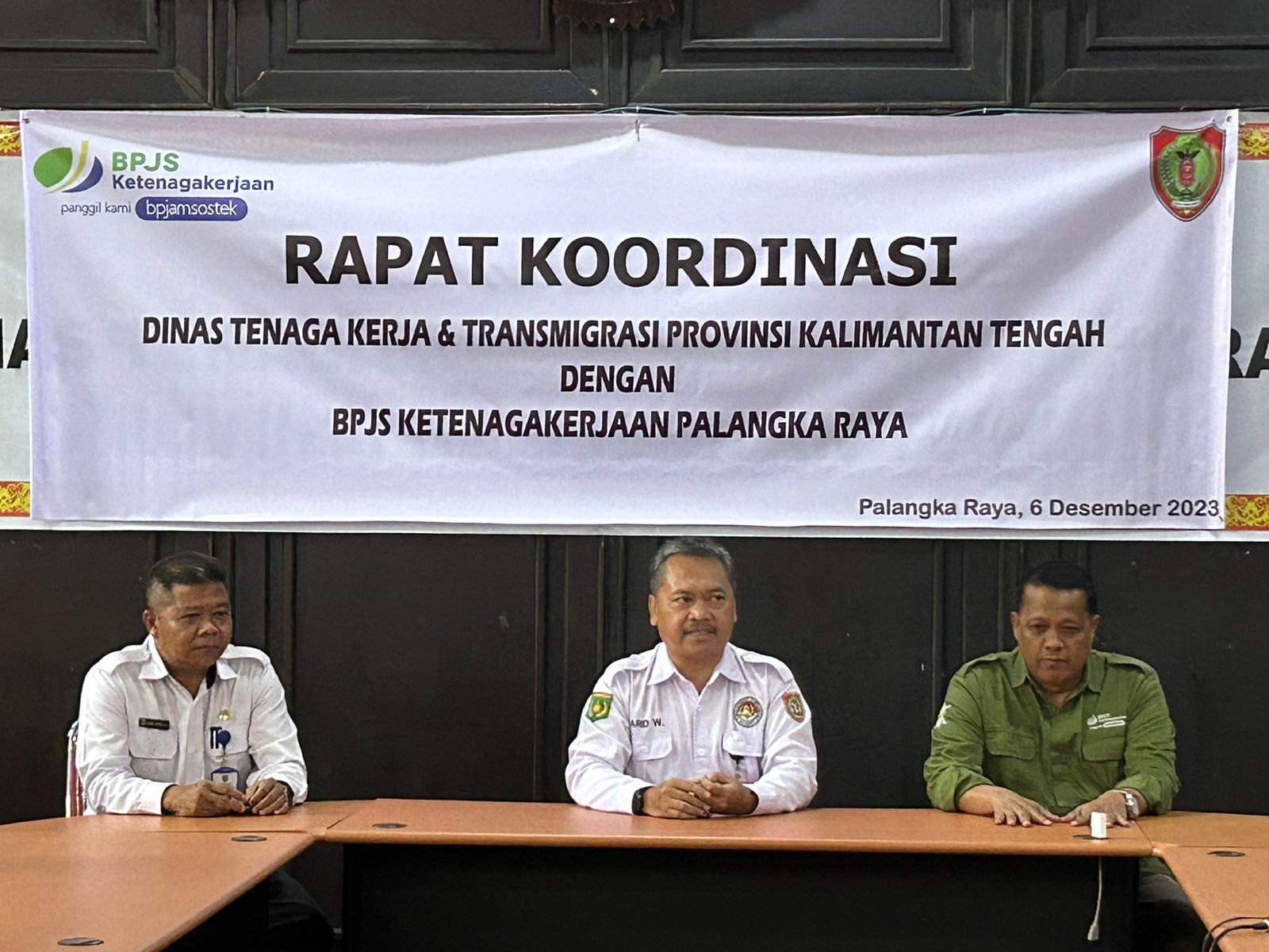 Disnakertrans Prov. Kalteng dan BPJS Ketenagakerjaan Gelar Rakor Kepesertaan Jamsostek