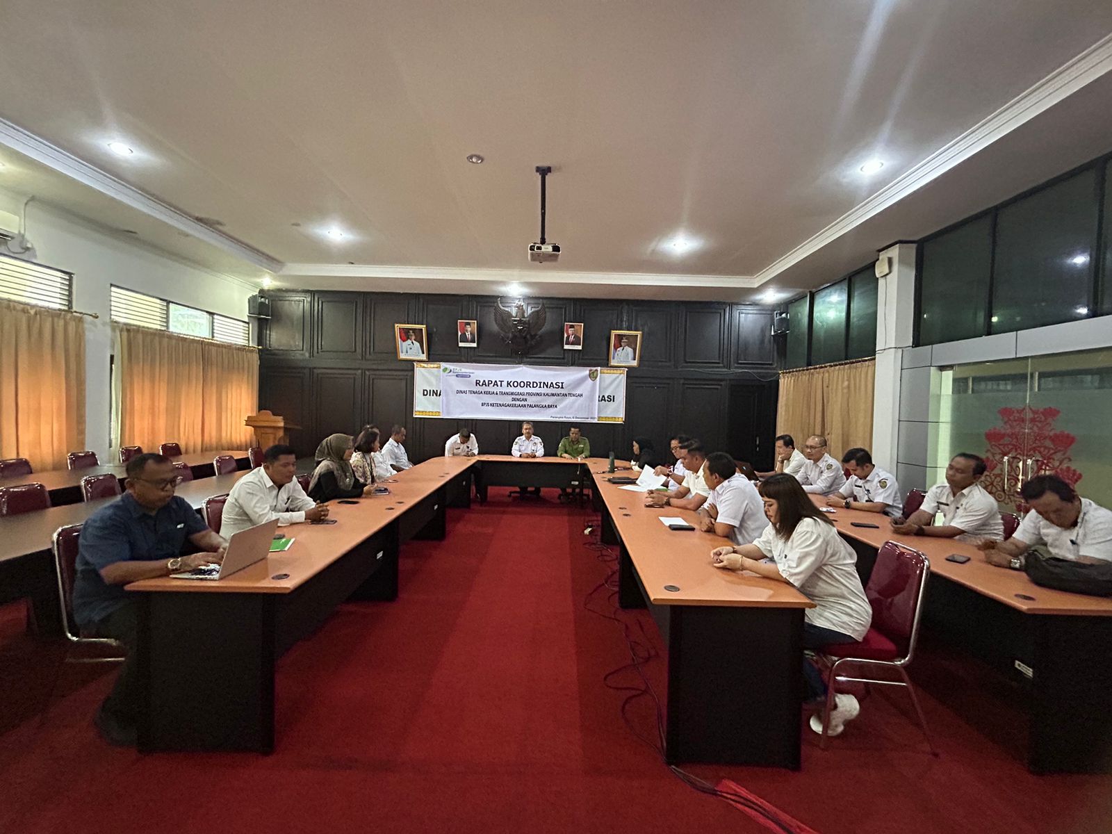 Disnakertrans Prov. Kalteng dan BPJS Ketenagakerjaan Gelar Rakor Kepesertaan Jamsostek