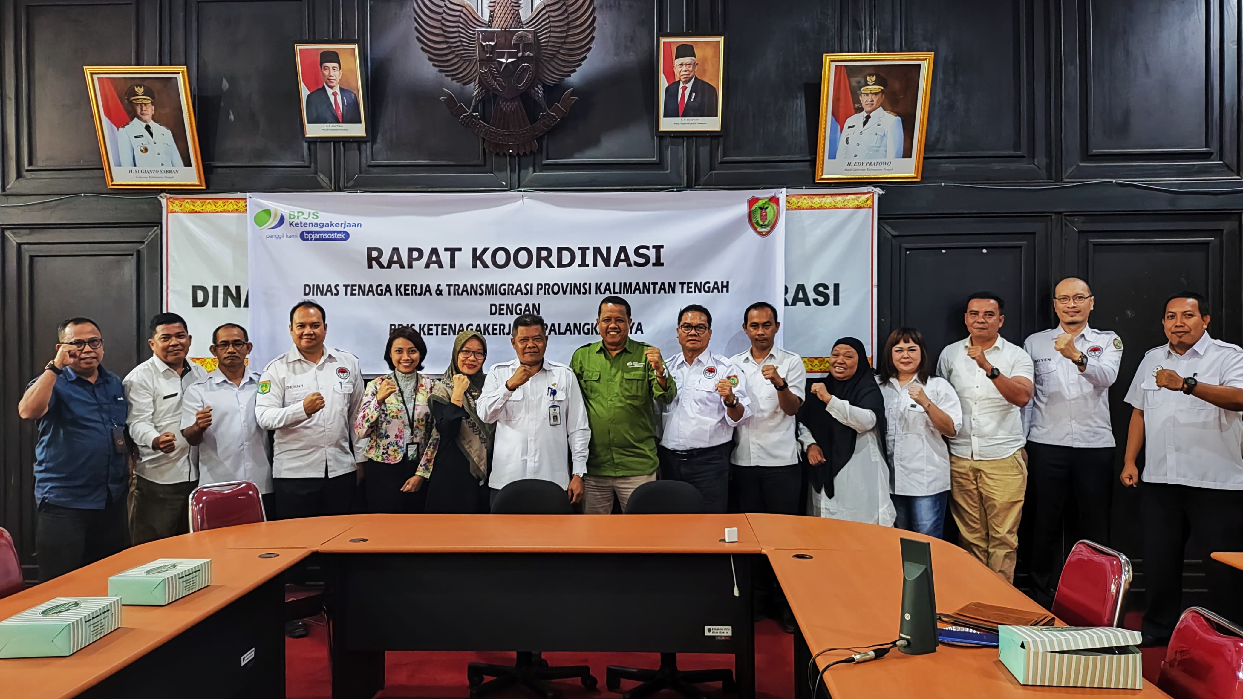 Disnakertrans Prov. Kalteng dan BPJS Ketenagakerjaan Gelar Rakor Kepesertaan Jamsostek