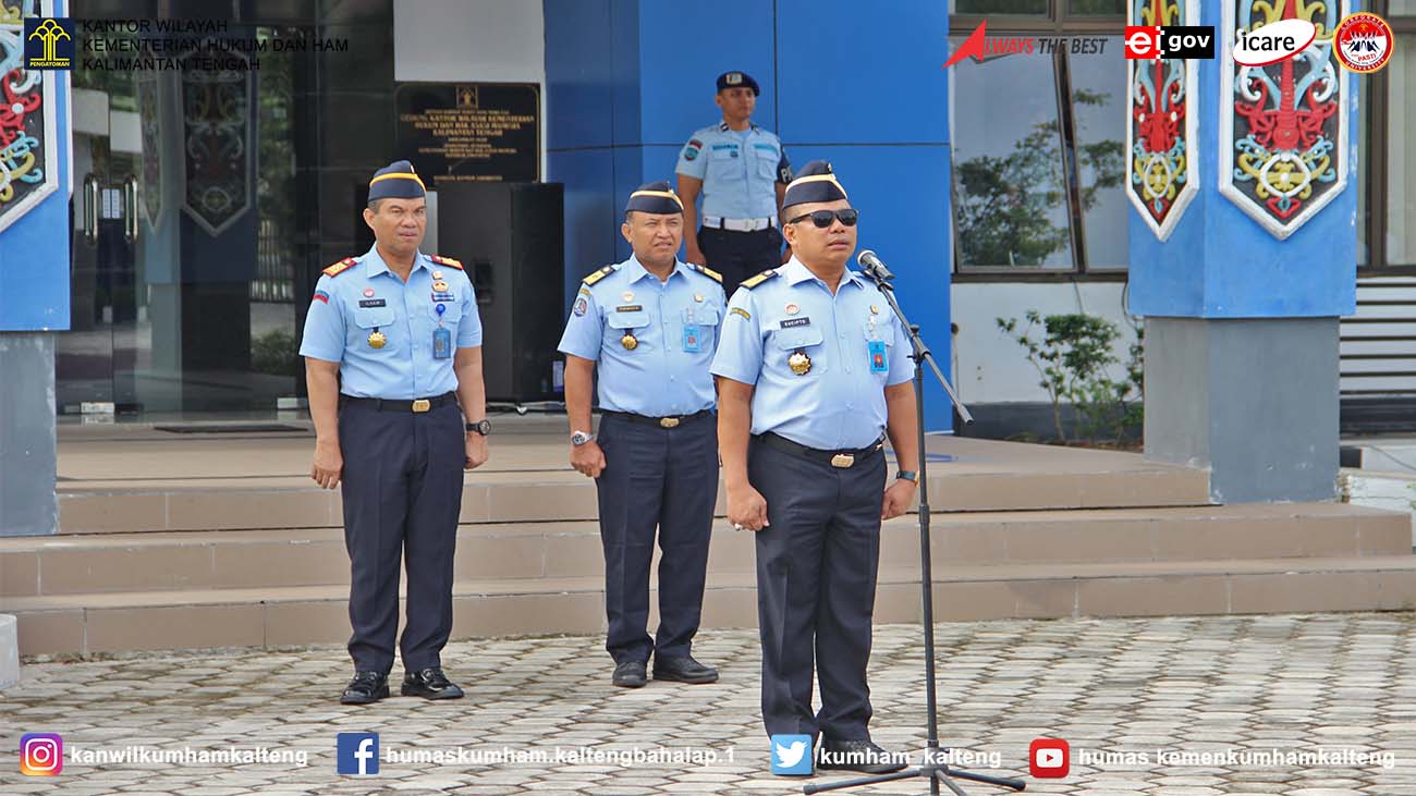 Tegakkan Disiplin, Kanwil Kalteng Lakukan Pemeriksaan Atribut di Apel Pagi