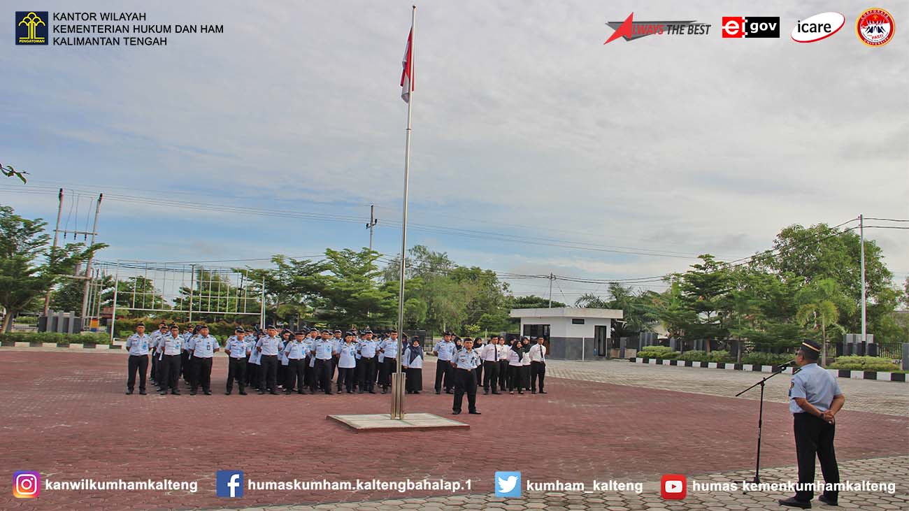 Tegakkan Disiplin, Kanwil Kalteng Lakukan Pemeriksaan Atribut di Apel Pagi