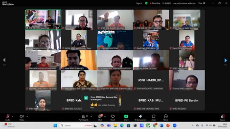 Update Kondisi Banjir dari Kab/Kota, BPBD Prov. Kalteng Gelar Rapat Secara Daring