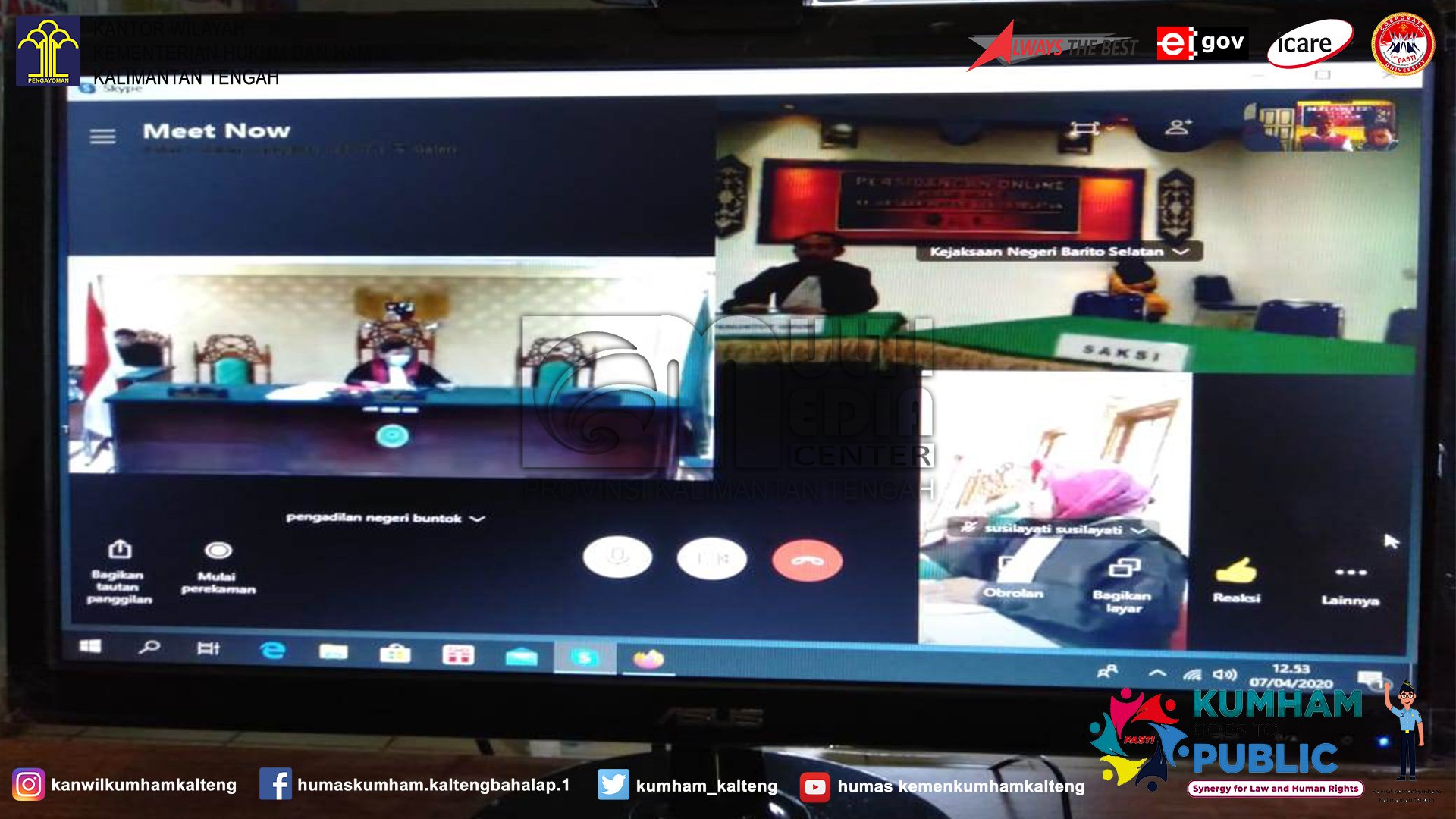 Kali Kedua Rutan Buntok Laksanakan Sidang Online