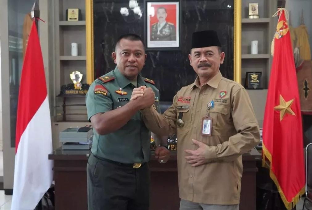 Perkuat Sinergitas Antar Lembaga, Plt. Kaban Kesbangpol Andi Arsyad Silaturahmi ke Korem dan Kejaksaan Tinggi