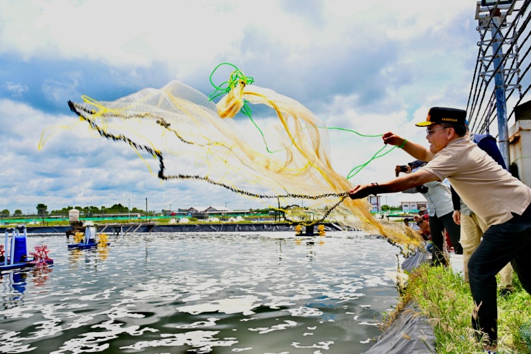 Kepala BAPPERIDA Kalteng Dampingi Gubernur Kalteng Tinjau Pengembangan Shrimp Estate Sukamara