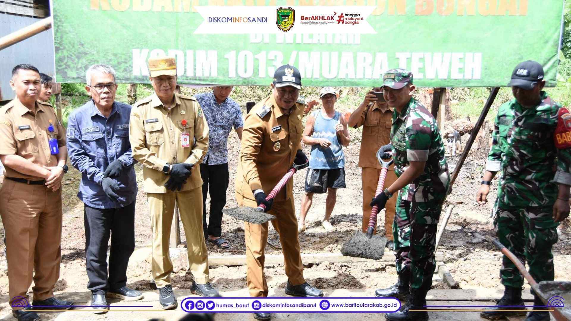 Percepat Konektivitas Desa, Ground Breaking Jembatan Perintis Garuda Desa Liang Buah Dilaksanakan