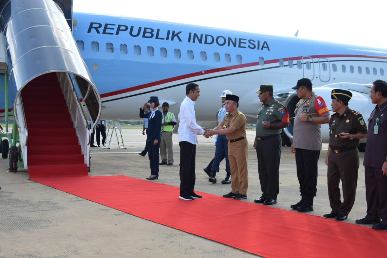 Presiden Jokowi Tiba di Kalimantan Tengah