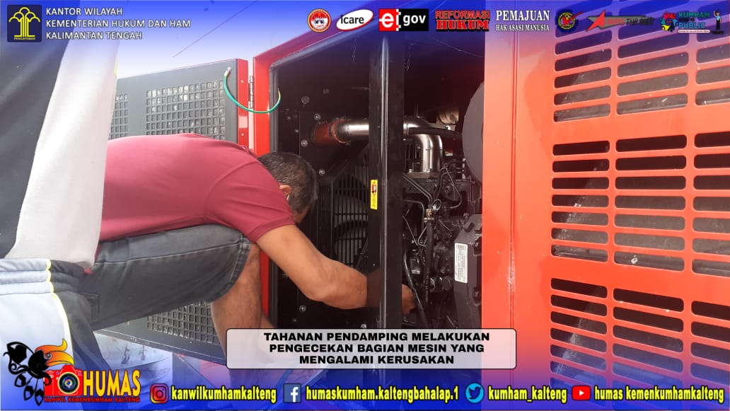 Jelang Hari Raya Idul Fitri Petugas Lapas Kasongan Lakukan Pemeliharaan BMN