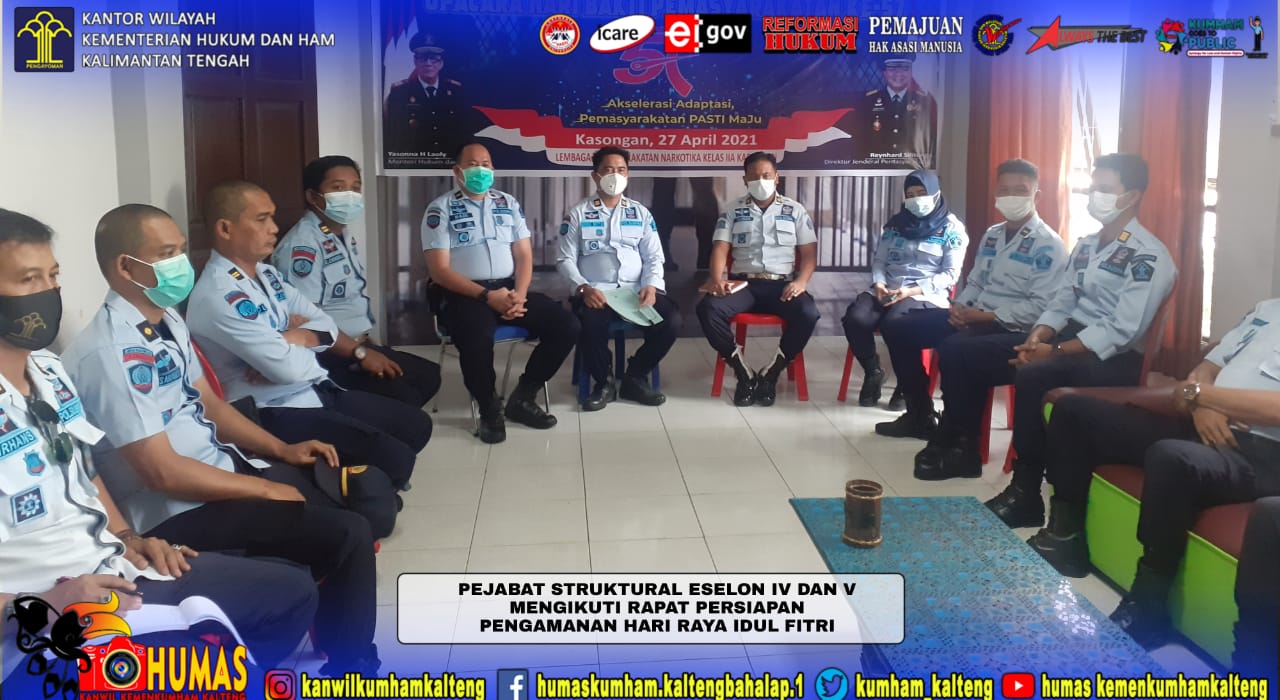 Siapkan Hal Baru, Lapas Narkotika Kasongan Laksanakan Rapat Pelaksanaan Pengamanan Hari Raya Idul Fitri