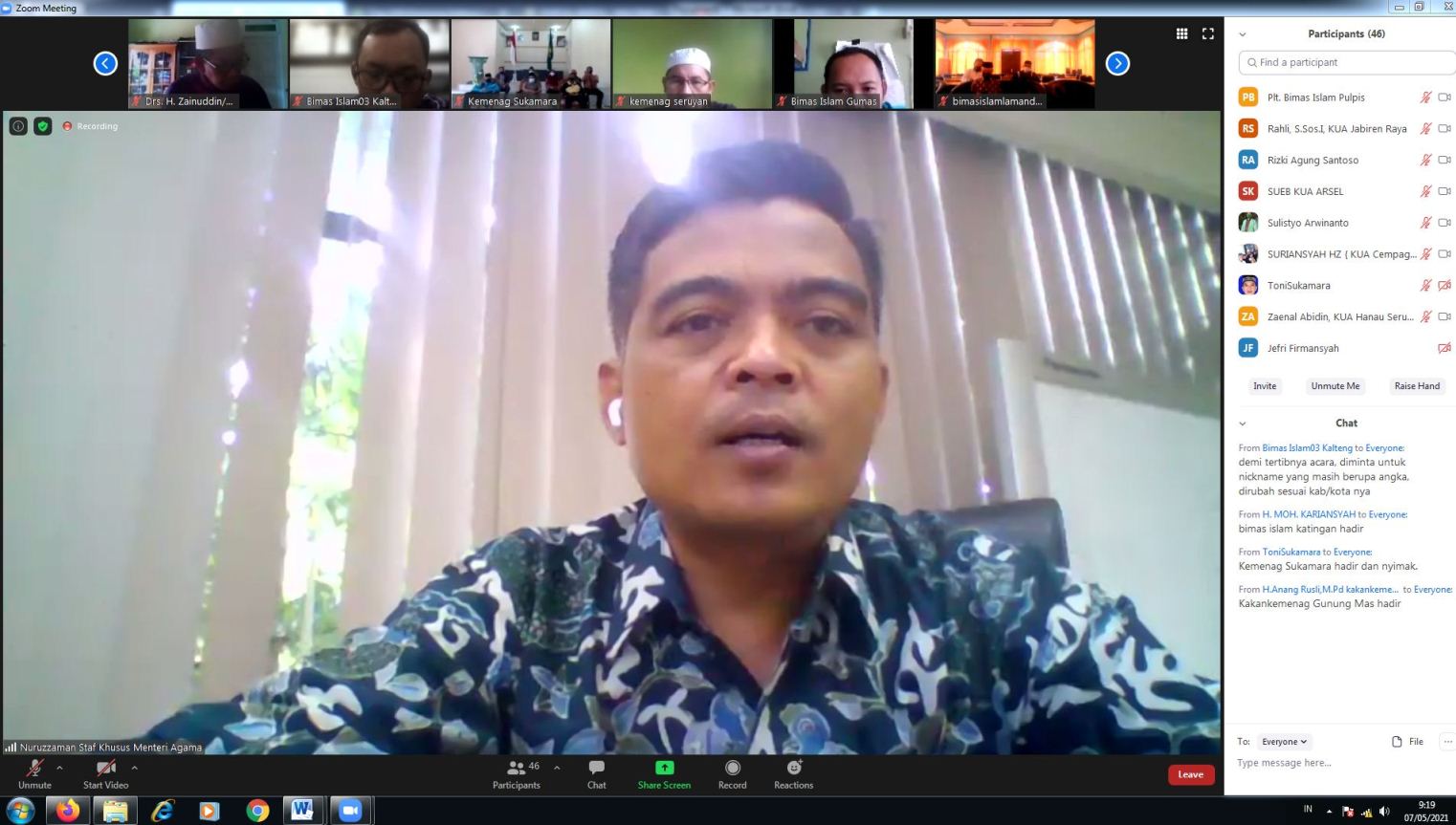 Kemenag Kalteng Gelar Rakor Bersama Dua Stafsus Menag