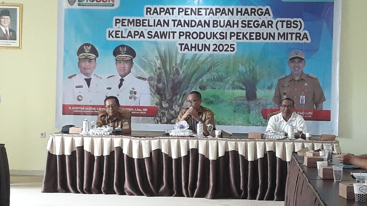 Gelar Rapat Penetapan Harga TBS, Harga Palm Kernel Kalteng Naik sebesar Rp529,33