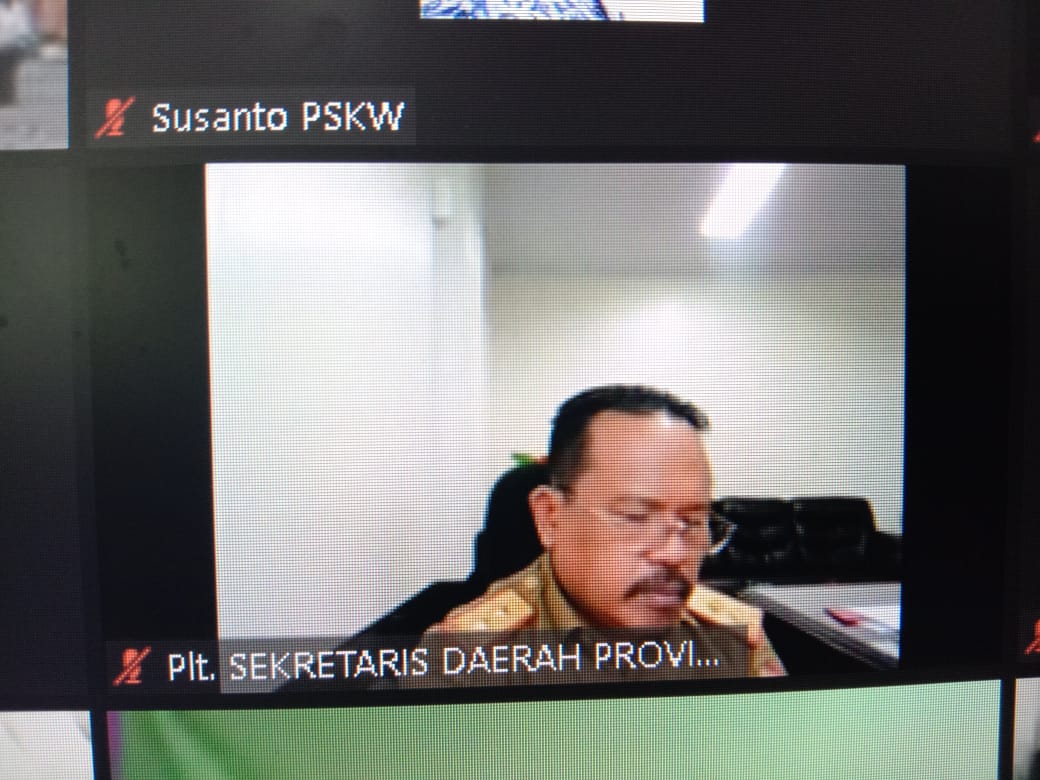 Plt. Sekda H. Nuryakin Membuka Webinar Penyederhanaan Birokrasi Bagi ASN dilingkungan Pemprov. Kalteng dan Pemda Kabupaten/Kota