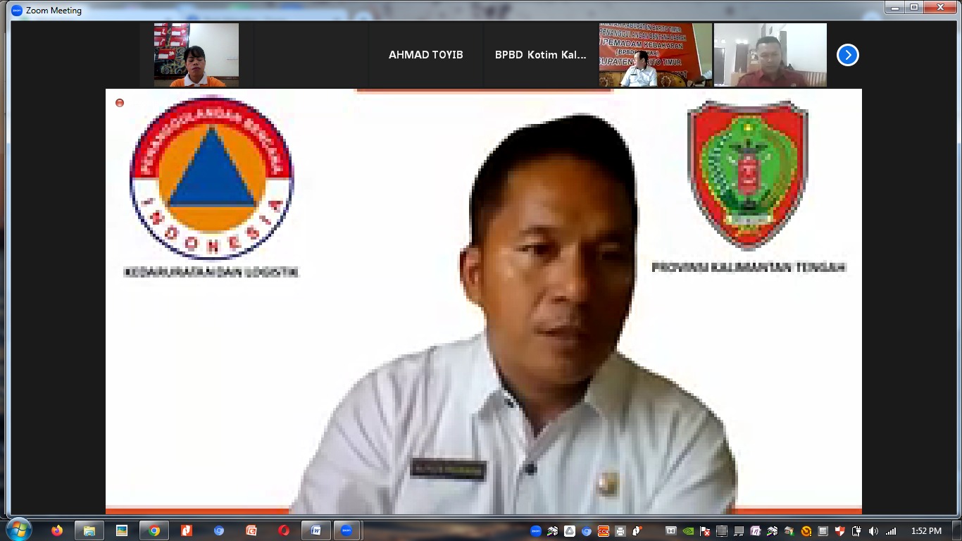 Pastikan Pos Lapangan di Kabupaten/Kota Berjalan dengan Baik, BPBPK Prov. Kalteng Gelar Rapat Virtual