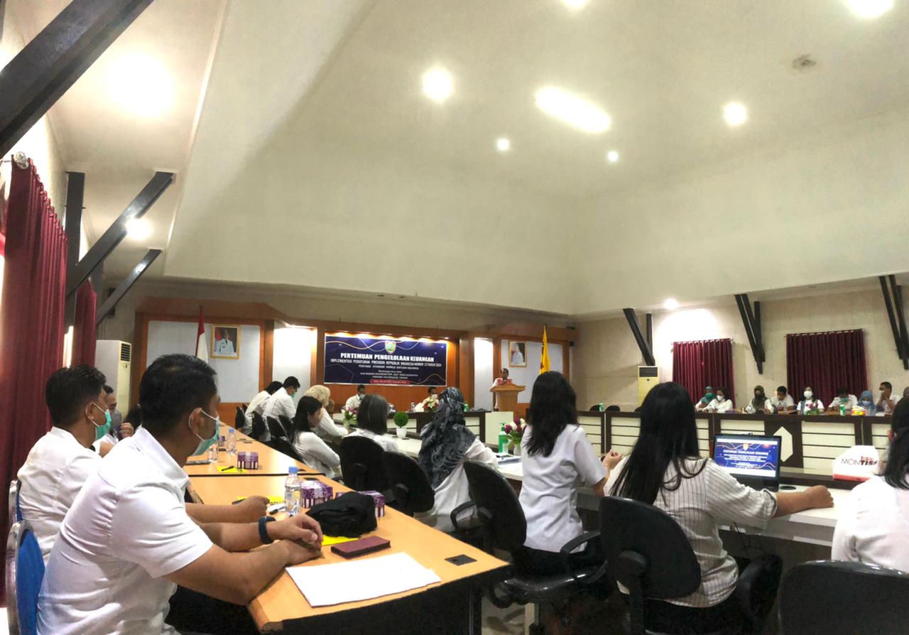 Dinkes Prov. Kalteng Adakan Pertemuan Pengelolaan Keuangan terhadap Implementasi Peraturan Presiden RI Nomor 33 Tahun 2020