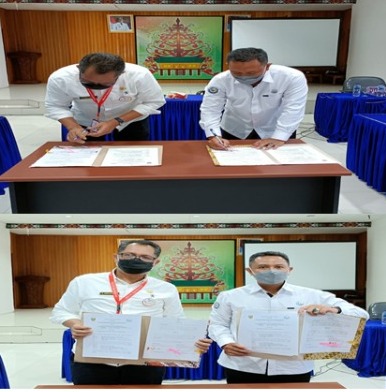 Tingkatkan Kompetensi Pengawas Perikanan, Kadislutkan Prov. Kalteng Tandatangani PKS dengan Kepala Balai Pendidikan dan Pelatihan Aparatur Kelautan dan Perikanan Sukamandi