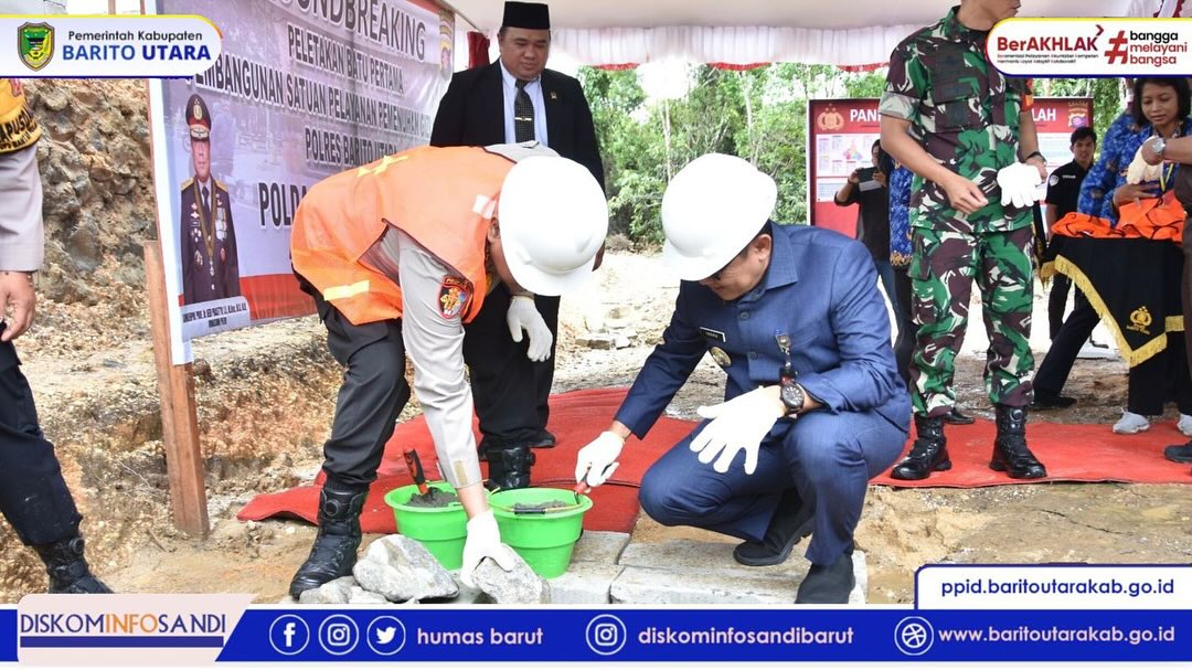 Pj. Bupati Barito Utara Ikuti Zoom Meeting Ground Breaking Pembangunan SPPG Polres Barito Utara
