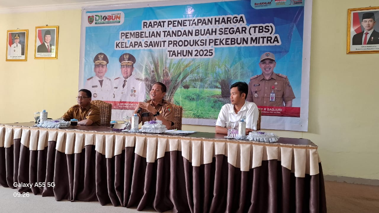 Hasil Rapat Penetapan Harga Periode II Bulan Juli 2025, TBS Kalteng Kembali Naik di Angka Rp3.295,71