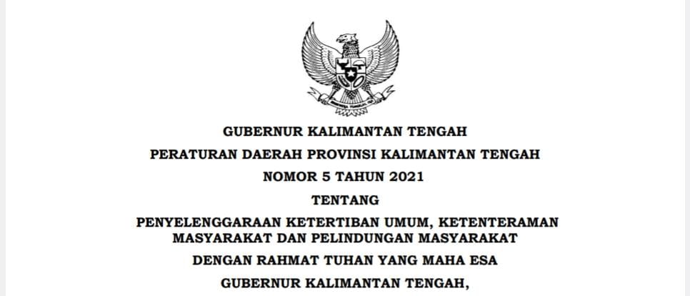 Dukung Pilkada Serentak 2024 Tertib dan Tenteram, Kasatpol PP Kalteng Akan Masifkan Sosialisasi Perda Trantibumlinmas