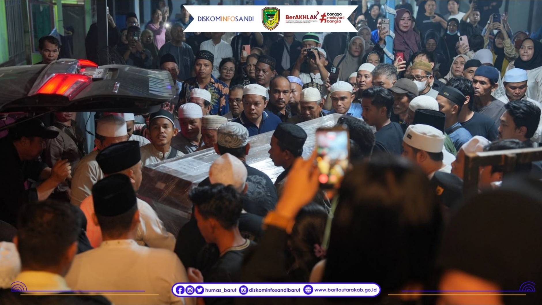 Bupati Barito Utara H. Shalahuddin Melayat ke Rumah Duka Almarhum H. Nadalsyah, Bupati Periode 2013-2018 dan 2018-2023