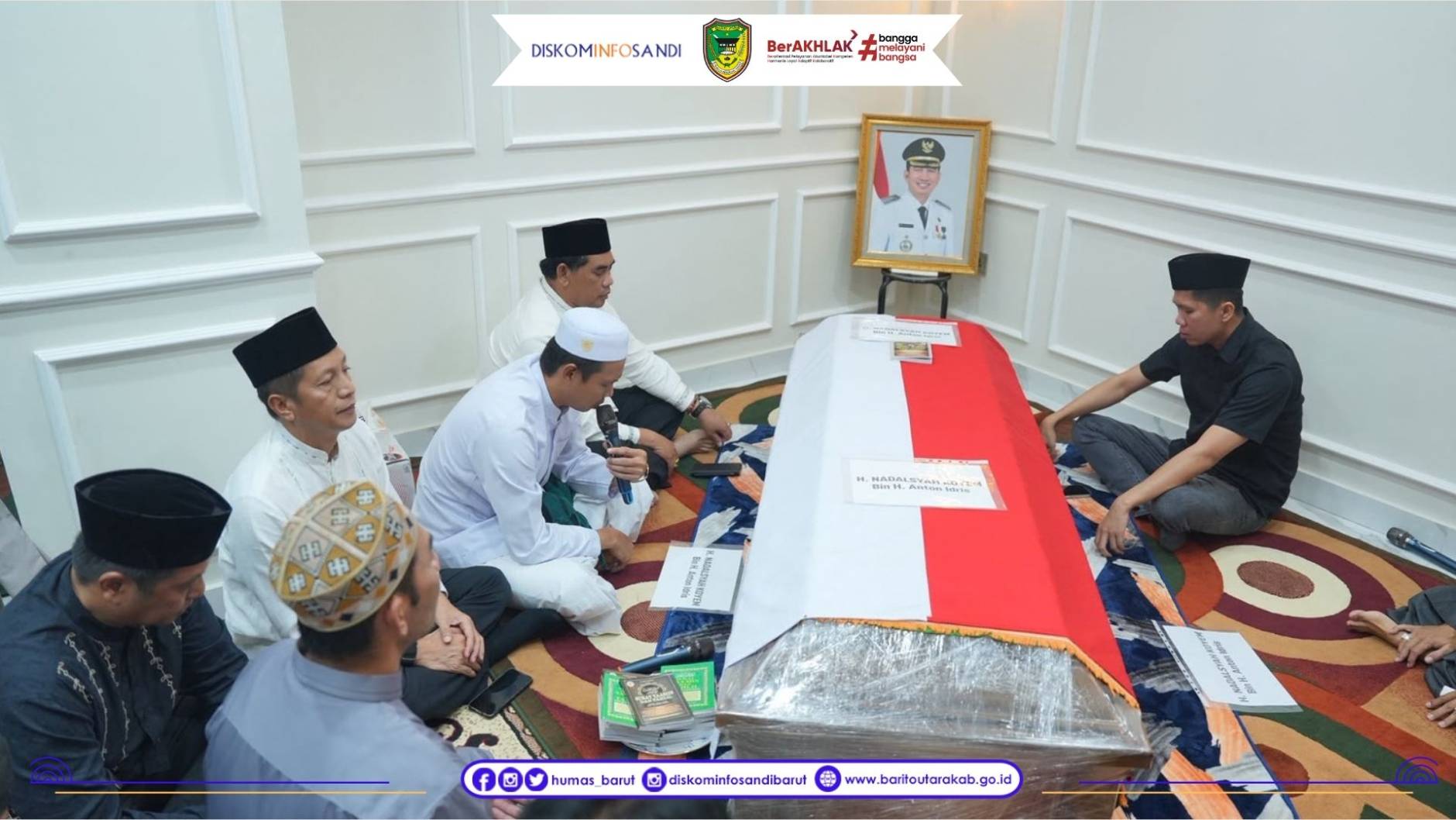 Bupati Barito Utara H. Shalahuddin Melayat ke Rumah Duka Almarhum H. Nadalsyah, Bupati Periode 2013-2018 dan 2018-2023
