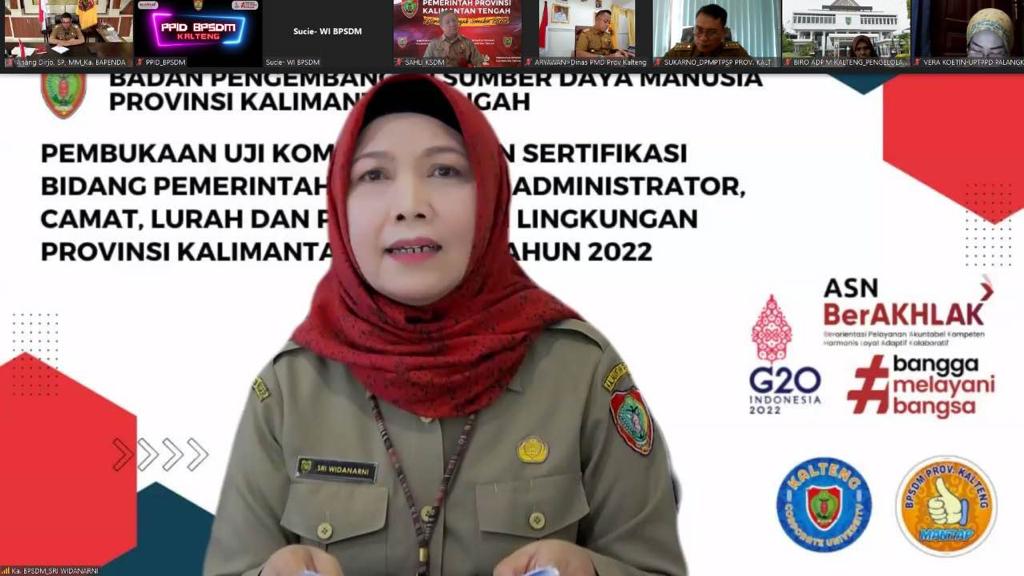 BPSDM Laksanakan Pembekalan Uji Kompetensi dan Sertifikasi Pejabat Kalimantan Tengah