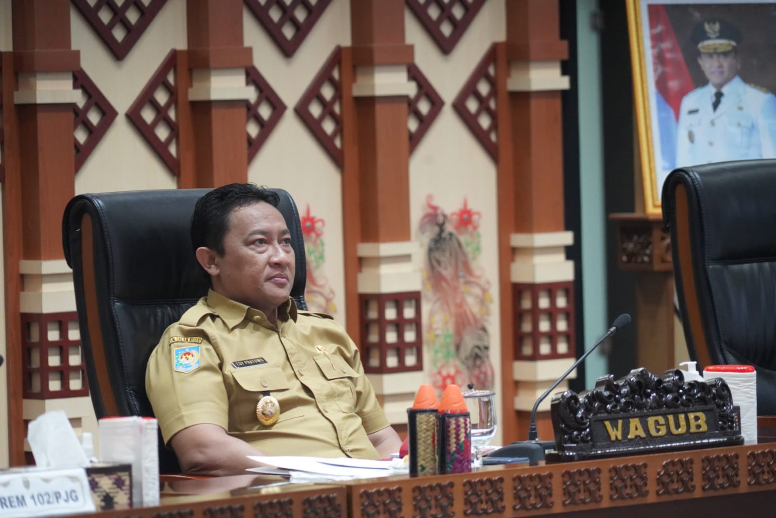 Hadiri Rakor Pengendalian Inflasi di Daerah, Wagub Edy Pratowo : Kolaborasi dan Koordinasi Provinsi dan Kabupaten/Kota Harus Terus Terjaga