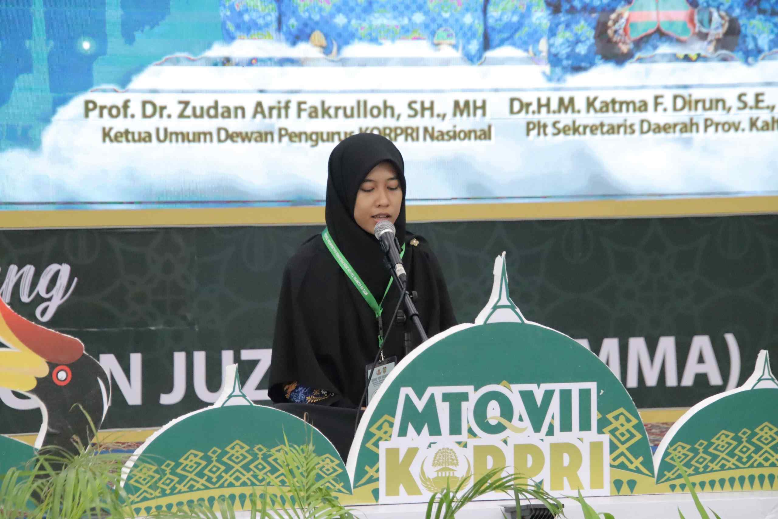 Peserta MTQ KORPRI VII Tingkat Nasional Lantunkan Ayat Suci Al Quran Juz 30 di Aula Dinas PMD