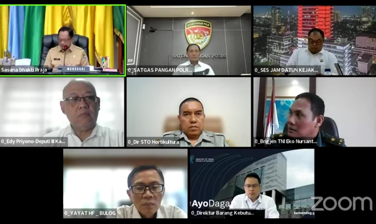 Pemprov Kalteng Ikuti Rakor Pengendalian Inflasi Daerah Bersama Mendagri Secara Virtual