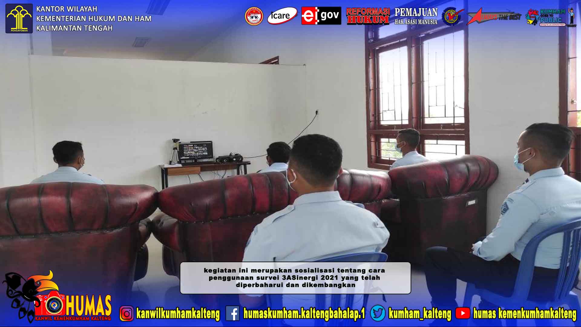 Kalapas Sukamara dan Jajarannya Ikuti Sosialisasi Indikator Survei IPK-IKM